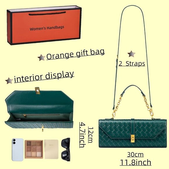 🆕Women’s Silver Evening Handbag Crossbody Purse Wallet with Orange Gift Bag - Picture 2 of 6